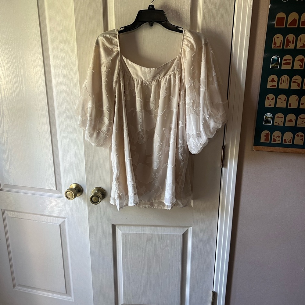 Elegant Cream Women's Top